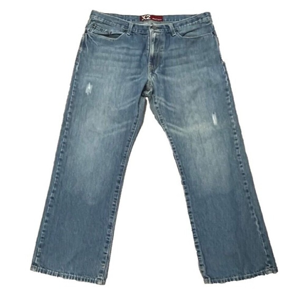 Express X2 Denim Y2K Low Rise Boot Cut Blue Jeans M11 Slim‎ Sz W36 L30